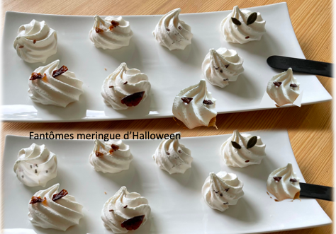 Fantômes en meringue pour des desserts maison à Halloween