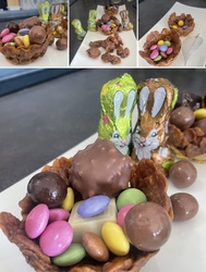 Panier de Pâques en chocolat comestible à garnir