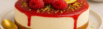 Cheesecake new-yorkais : le Manhattan avec biscuit Spéculoos, mascarpone et coulis de framboise